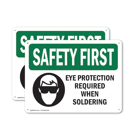 Signmission 10 in Height, 14 in Width, Plastic, Rectangle OS-2PACK-SF-P-1014-L-10608